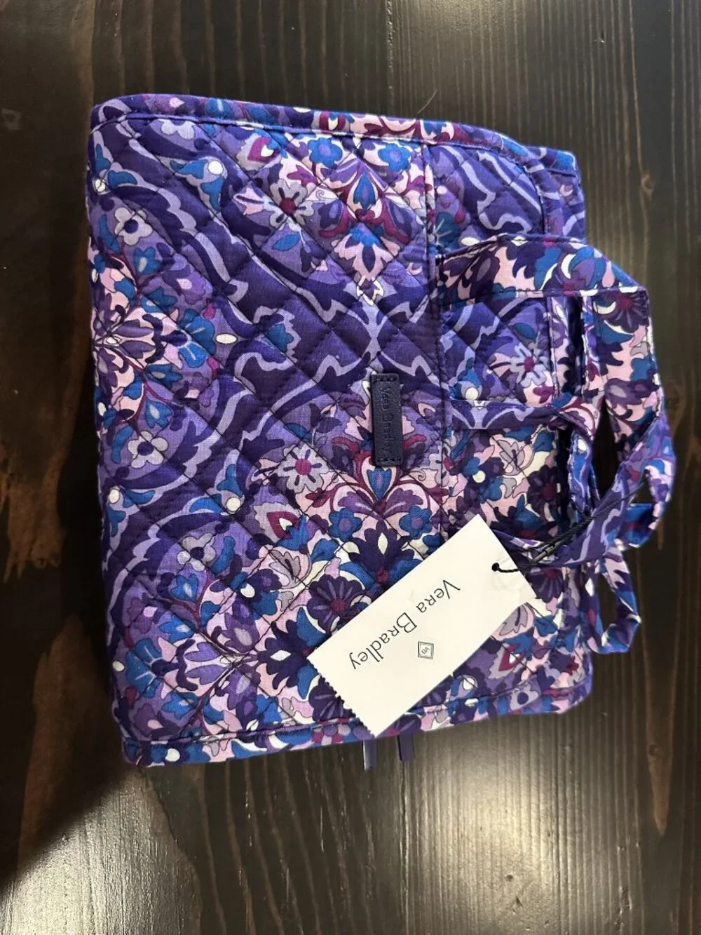 Vera Bradley 2 Piece Travel Set Purple Medallion Weekender Duffel Hanging Organi